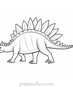 stegosaurus coloring page simple