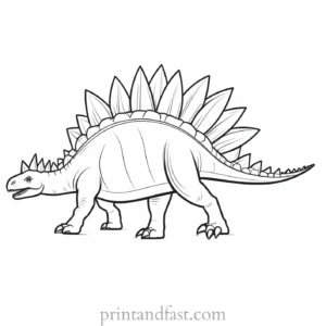 stegosaurus coloring page simple