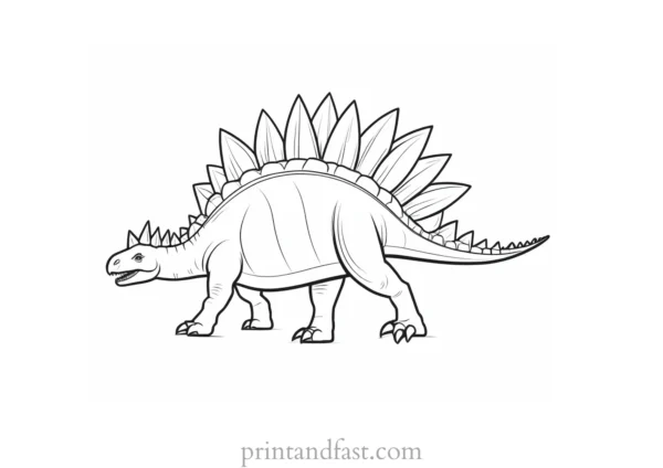 stegosaurus coloring page simple