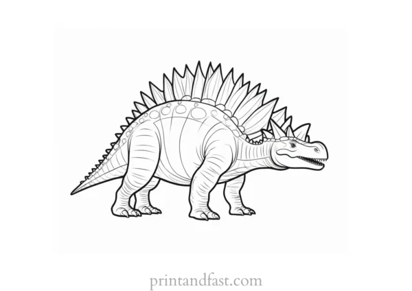 stegosaurus coloring page template