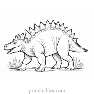 stegosaurus coloring page with background