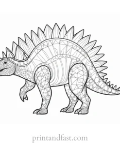 stegosaurus coloring page with pattern