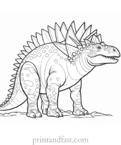 stegosaurus coloring page with rainbow