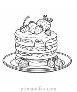 strawberry shortcake coloring page creative