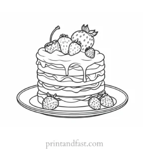 strawberry shortcake coloring page creative