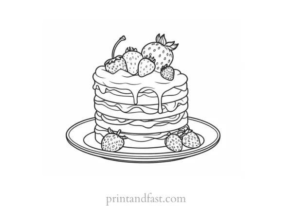 strawberry shortcake coloring page creative