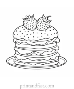 strawberry shortcake coloring page cute