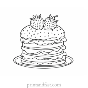 strawberry shortcake coloring page cute