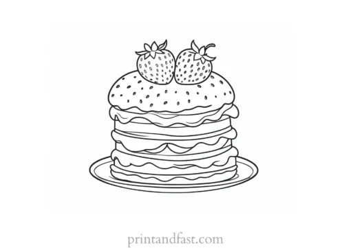 strawberry shortcake coloring page cute