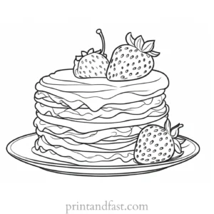 strawberry shortcake coloring page detailed