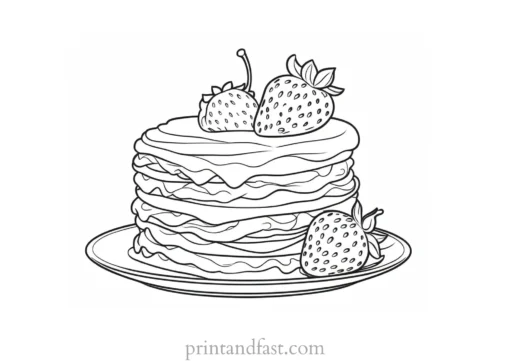 strawberry shortcake coloring page detailed