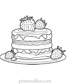 strawberry shortcake coloring page easy