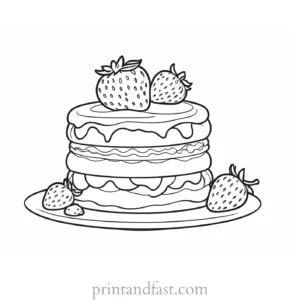 strawberry shortcake coloring page easy