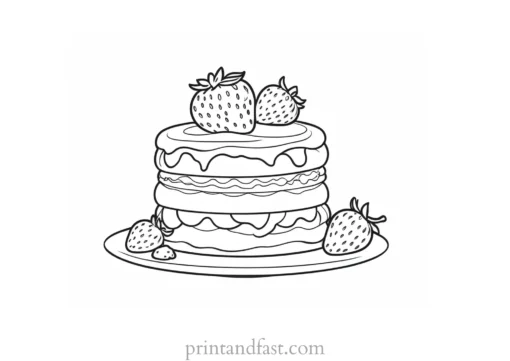 strawberry shortcake coloring page easy