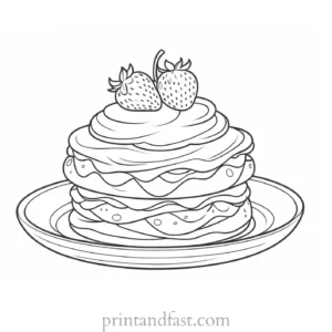 strawberry shortcake coloring page for adults