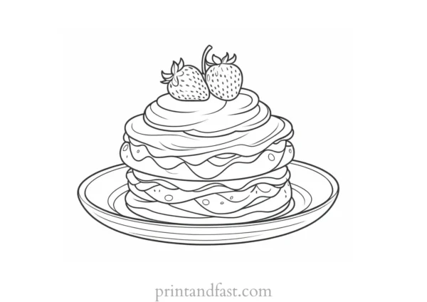 strawberry shortcake coloring page for adults