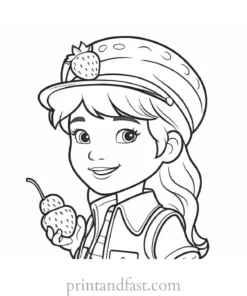 strawberry shortcake coloring page for boys