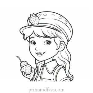 strawberry shortcake coloring page for boys