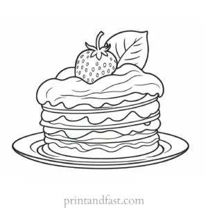 strawberry shortcake coloring page for kindergarten