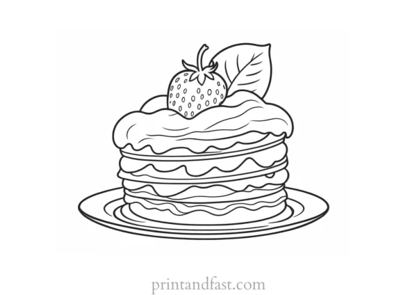 strawberry shortcake coloring page for kindergarten