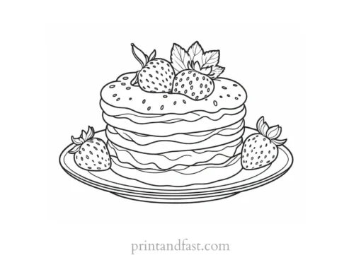 strawberry shortcake coloring page simple