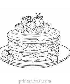 strawberry shortcake coloring page with strawberries