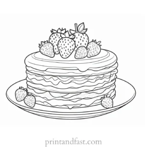 strawberry shortcake coloring page with strawberries