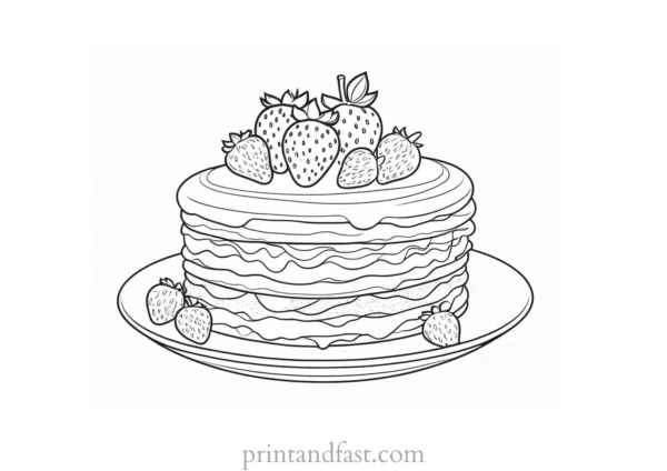 strawberry shortcake coloring page with strawberries