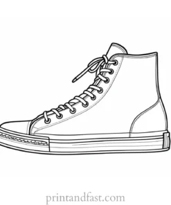 summer shoe coloring page