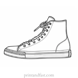 summer shoe coloring page