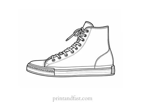 summer shoe coloring page