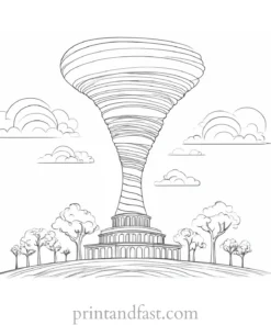 tornado coloring page for adults