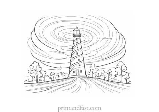 tornado coloring page for kids