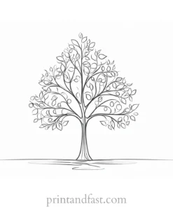 tree coloring page with roots