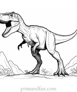 trex coloring page Jurassic