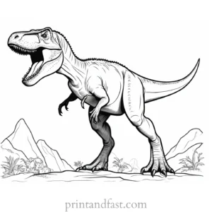 trex coloring page Jurassic