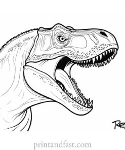 trex coloring page ROAR