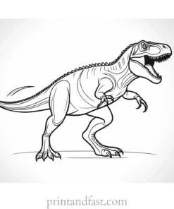 trex coloring page activity