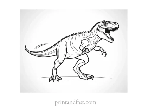 trex coloring page activity