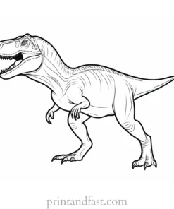 trex coloring page detailed