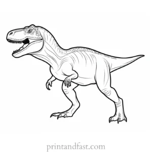 trex coloring page detailed