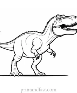 trex coloring page dino