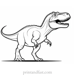 trex coloring page dino