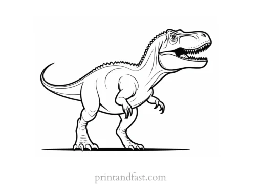 trex coloring page dino