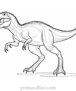 trex coloring page for kids