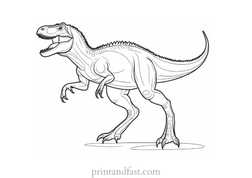 trex coloring page for kids