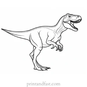 trex coloring page free