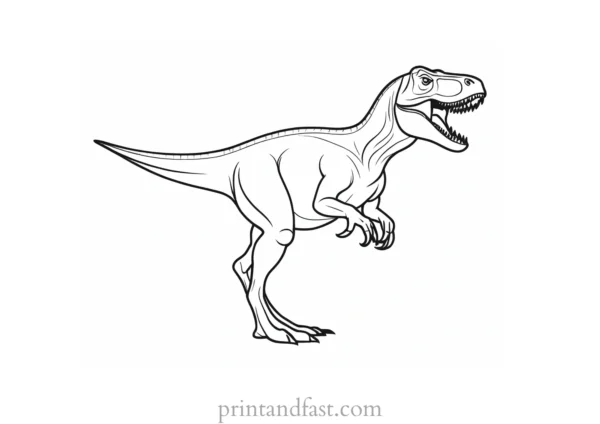 trex coloring page free