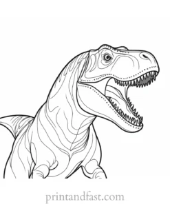 trex coloring page fun