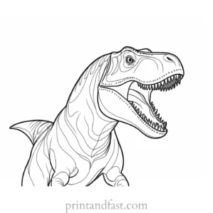 trex coloring page fun